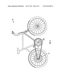 BICYCLE WITH A FLYWHEEL ACCESSORY FOR GENERATING ELECTRICAL POWER diagram and image