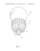 STRUCTURE OF LED (LIGHT-EMITTING DIODE) LIGHTING BULB diagram and image