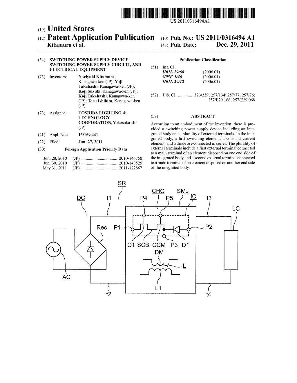 SWITCHING POWER SUPPLY DEVICE, SWITCHING POWER SUPPLY CIRCUIT, AND     ELECTRICAL EQUIPMENT - diagram, schematic, and image 01