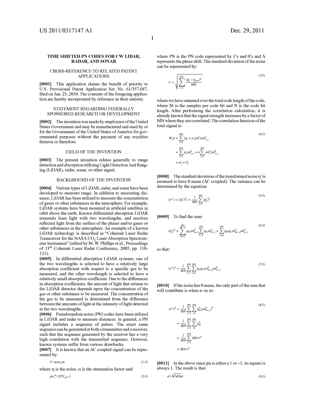 Time Shifted PN Codes for CW LIDAR, RADAR, and SONAR - diagram, schematic, and image 08