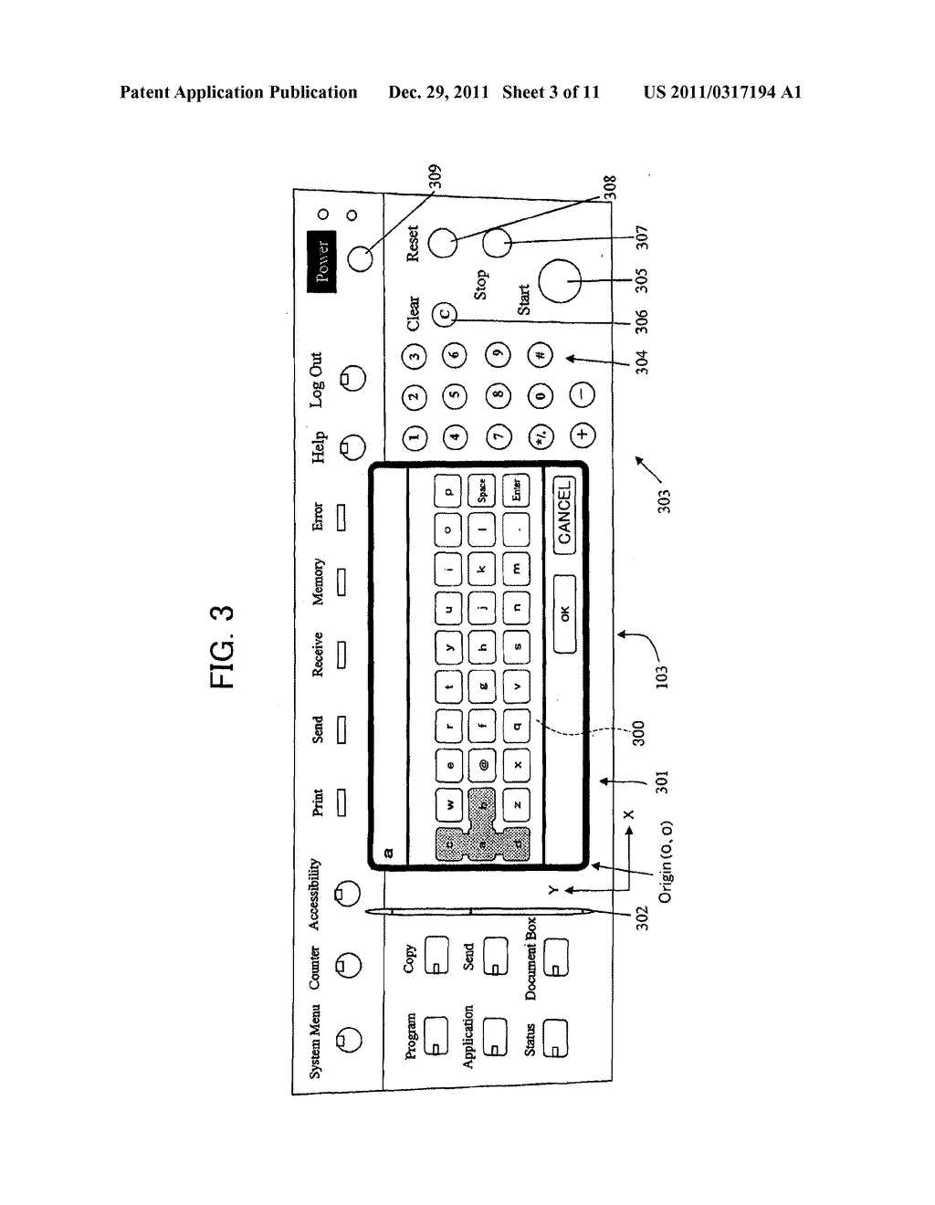 CHARACTER INPUT DEVICE, IMAGE FORMING APPARATUS AND CHARACTER KEY DISPLAY     METHOD - diagram, schematic, and image 04