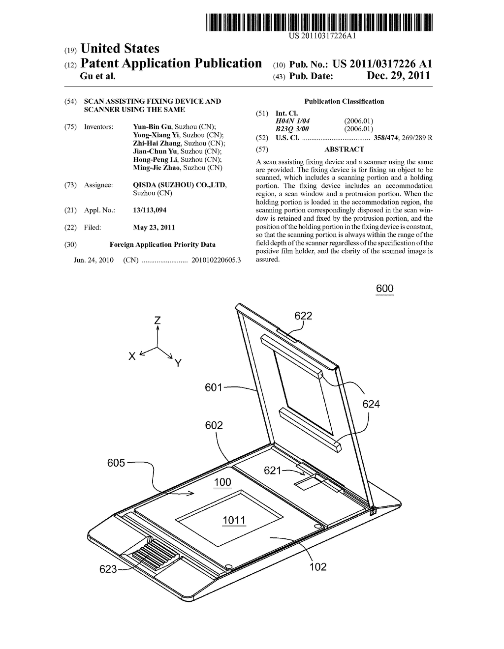 SCAN ASSISTING FIXING DEVICE AND SCANNER USING THE SAME - diagram, schematic, and image 01