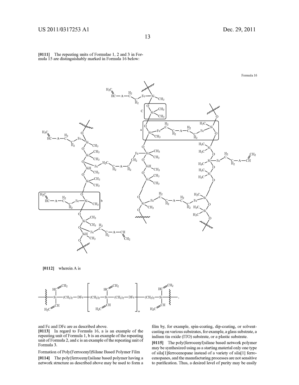 Poly(Ferrocenyl)Silane Based Polymer, Method Of Preparing The Same, And     Film Including The Poly(Ferrocenyl)Silane Based Polymer - diagram, schematic, and image 17