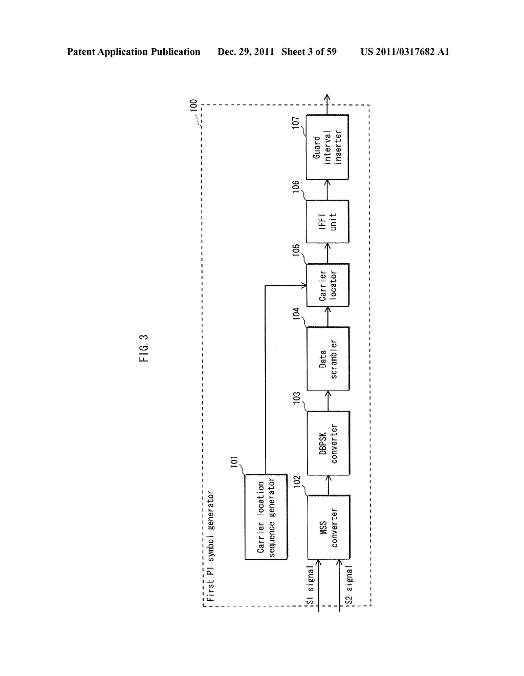 OFDM TRANSMITTER DEVICE, OFDM TRANSMISSION METHOD, OFDM RECEIVER DEVICE,     AND OFDM RECEPTION METHOD - diagram, schematic, and image 04