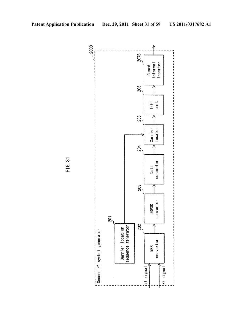 OFDM TRANSMITTER DEVICE, OFDM TRANSMISSION METHOD, OFDM RECEIVER DEVICE,     AND OFDM RECEPTION METHOD - diagram, schematic, and image 32