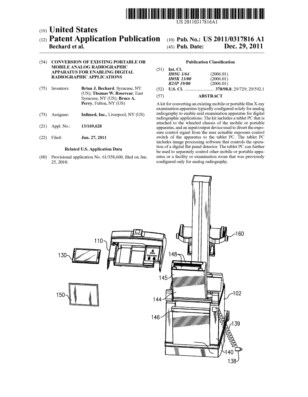 Conversion of Existing Portable or Mobile Analog Radiographic Apparatus     for Enabling Digital Radiographic Applications - diagram, schematic, and image 01