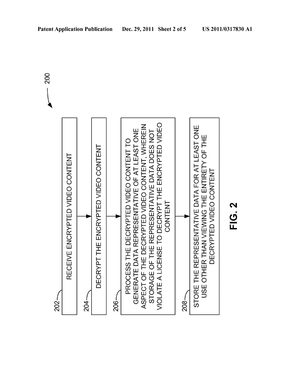 SELECTIVE STORAGE OF DATA REPRESENTATIVE OF DECRYPTED VIDEO CONTENT - diagram, schematic, and image 03