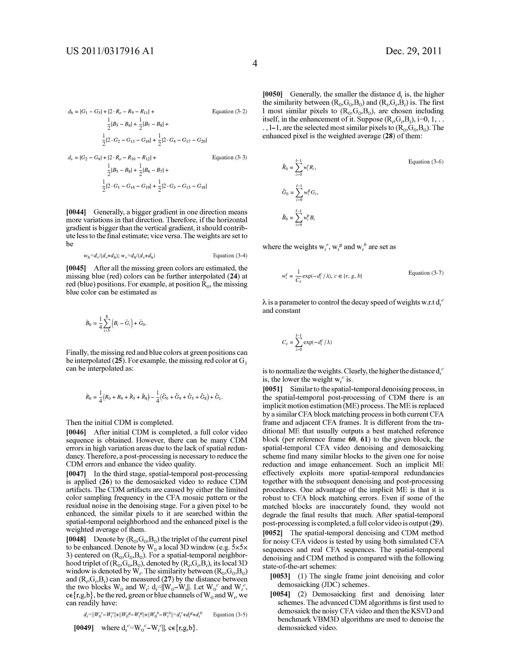 METHOD AND SYSTEM FOR SPATIAL-TEMPORAL DENOISING AND DEMOSAICKING FOR     NOISY COLOR FILTER ARRAY VIDEOS - diagram, schematic, and image 13