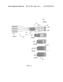 Method and Spacer for Assembling Flexible Optical Waveguide Ribbons, and     Assembled Stack of Such Ribbons diagram and image