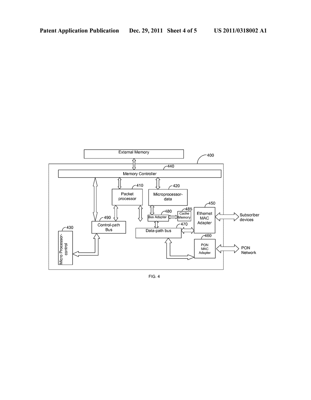PASSIVE OPTICAL NETWORK PROCESSOR WITH A PROGRAMMABLE DATA PATH - diagram, schematic, and image 05