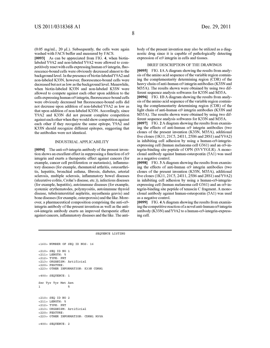 ANTI-HUMAN ALPHA9 INTEGRIN ANTIBODY AND USE THEREOF - diagram, schematic, and image 13