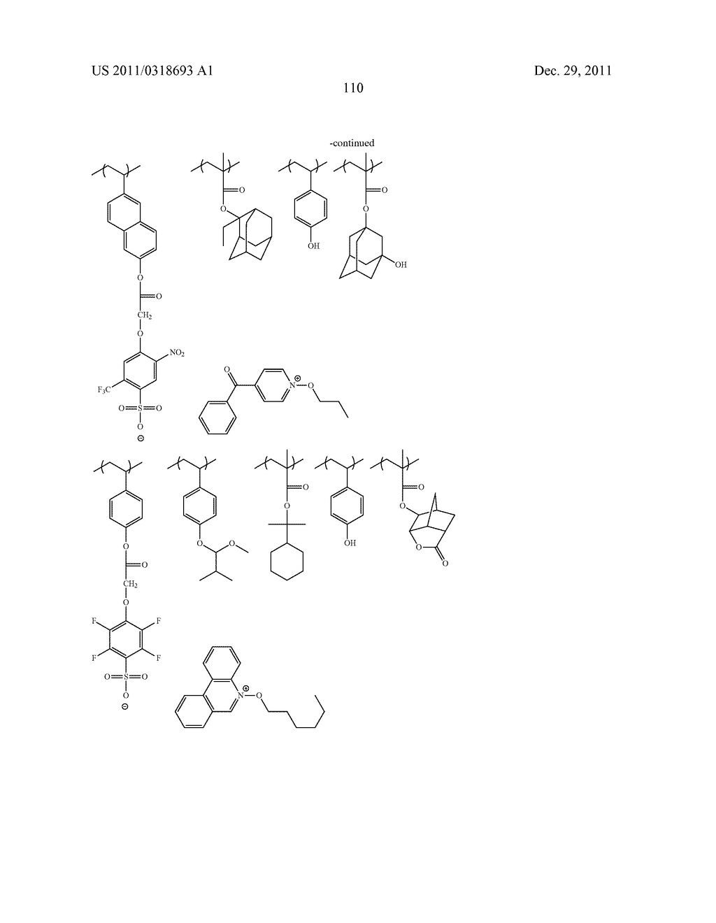 ACTINIC-RAY- OR RADIATION-SENSITIVE RESIN COMPOSITION, AND RESIST FILM AND     PATTERN FORMING METHOD USING THE SAME - diagram, schematic, and image 111