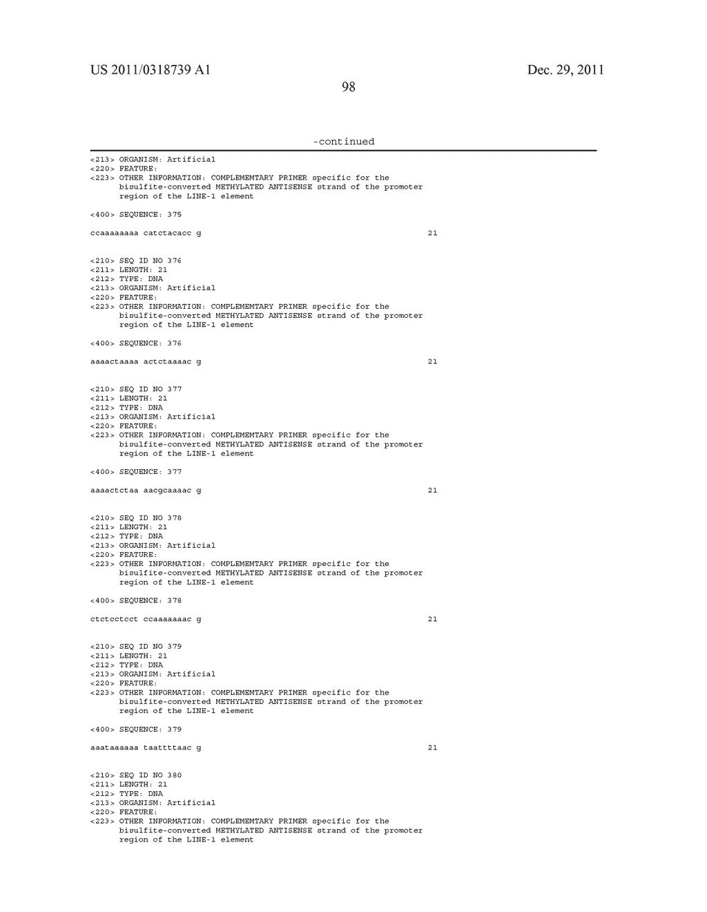 DETERMINATION OF THE DEGREE OF DNA METHYLATION - diagram, schematic, and image 100