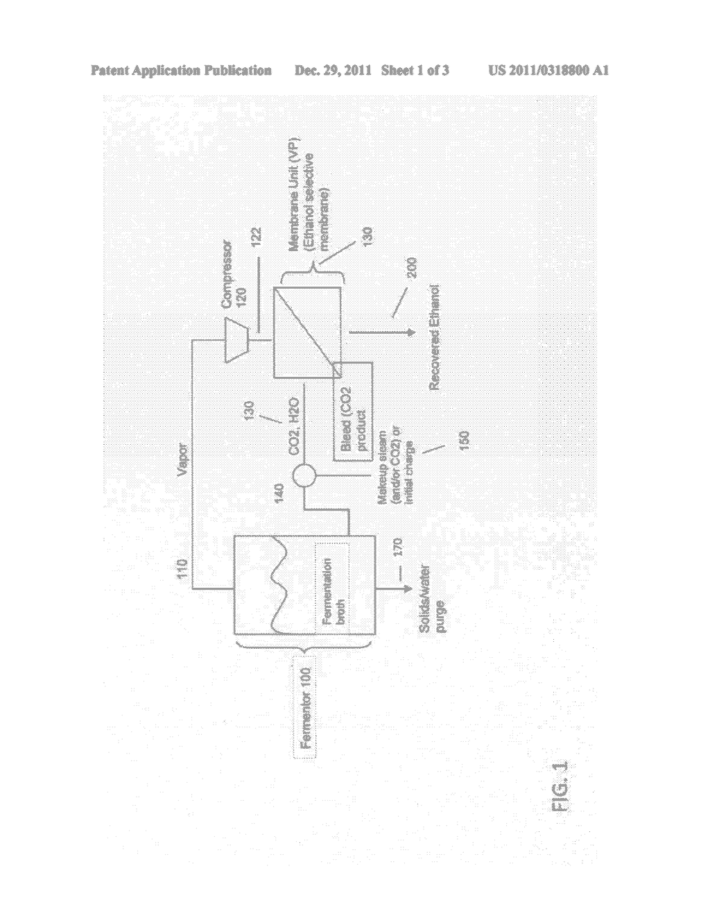 INTEGRATED MECHANICAL VAPOR RECOMPRESSION (MVR) AND MEMBRANE VAPOR     PERMEATION PROCESS FOR ETHANOL RECOVERY (ETHANOL DEHYDRATION) FROM     FERMENTATION BROTH - diagram, schematic, and image 02