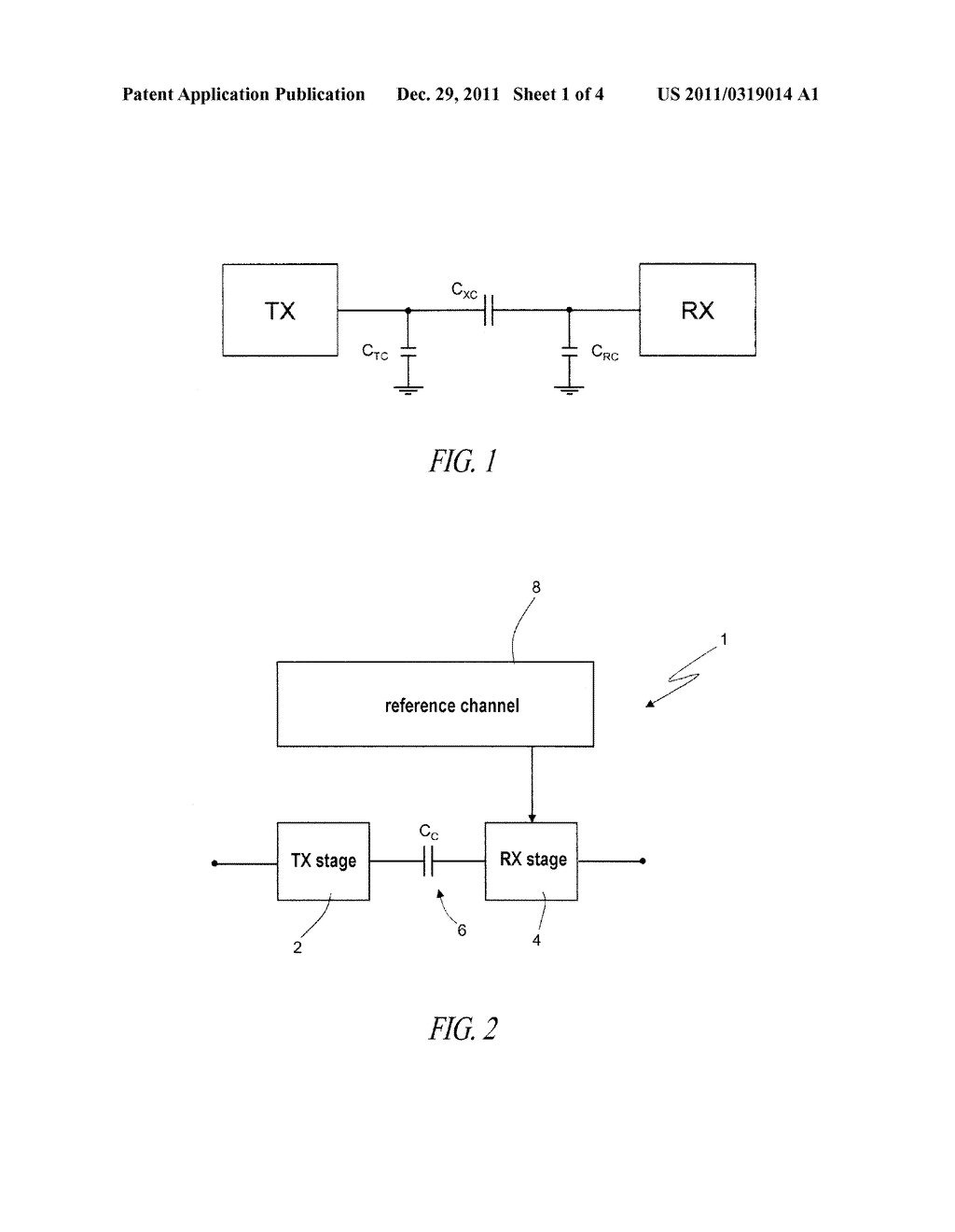 ELECTRONIC CIRCUIT FOR COMMUNICATING THROUGH CAPACITIVE COUPLING - diagram, schematic, and image 02
