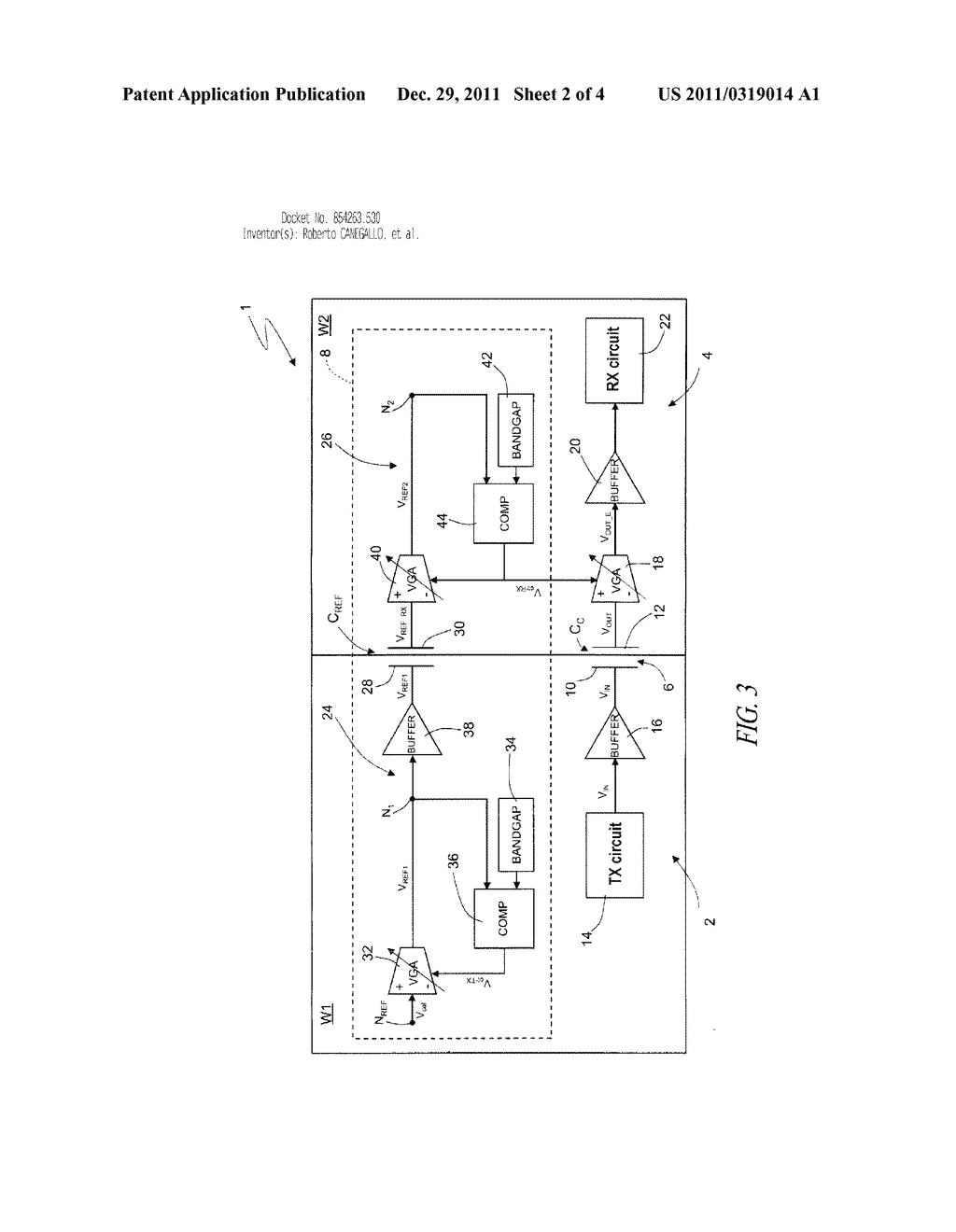 ELECTRONIC CIRCUIT FOR COMMUNICATING THROUGH CAPACITIVE COUPLING - diagram, schematic, and image 03