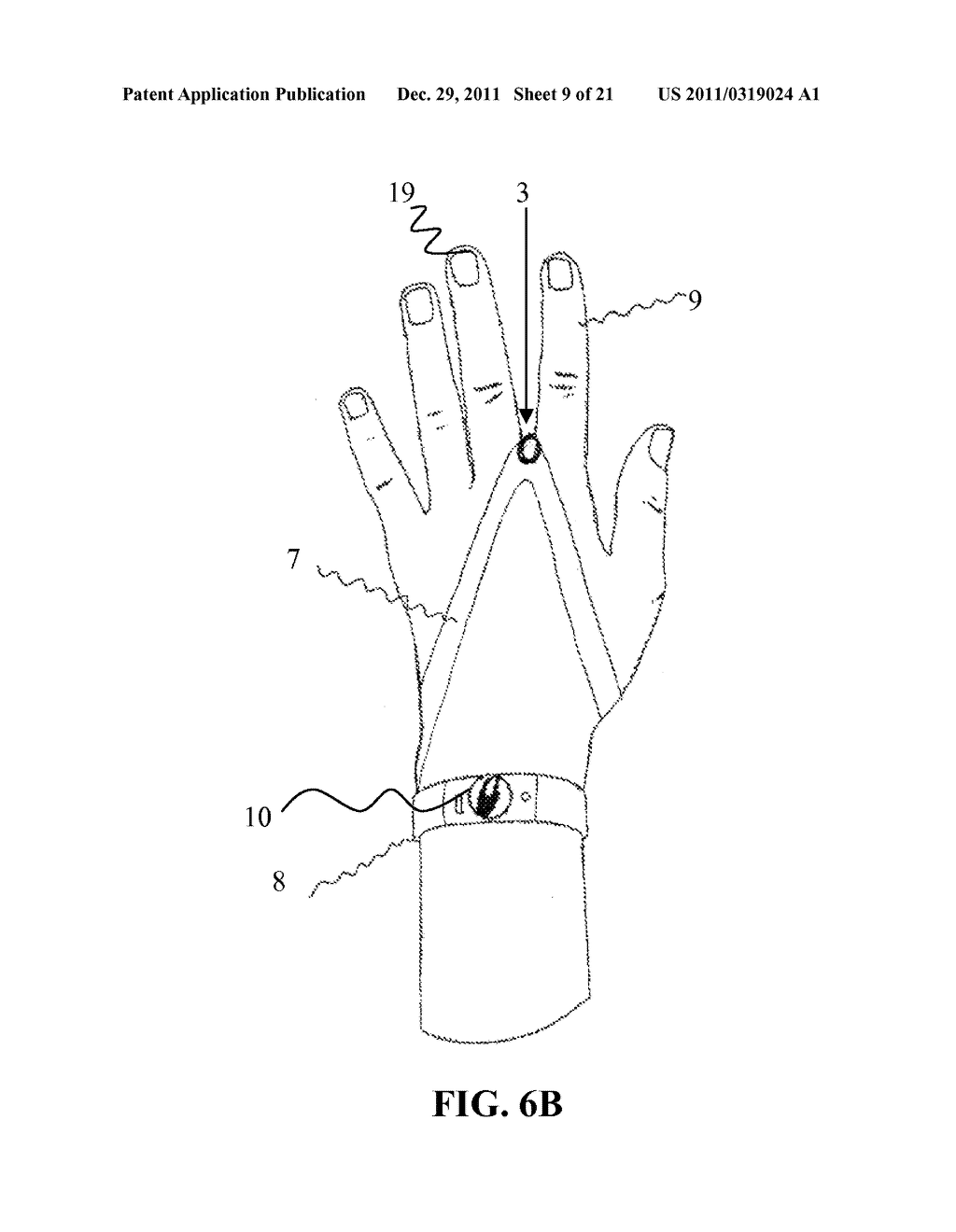 BRACELET FOR COMMUNICATING WITH A MOBILE DEVICE - diagram, schematic, and image 10