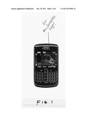 CELLULAR PHONE WITH COURSING LOGOS diagram and image