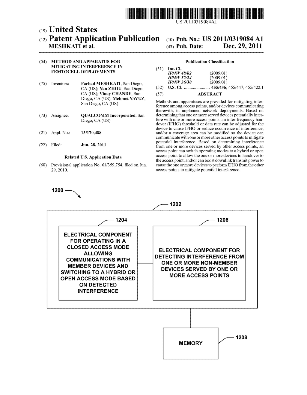 METHOD AND APPARATUS FOR MITIGATING INTERFERENCE IN FEMTOCELL DEPLOYMENTS - diagram, schematic, and image 01