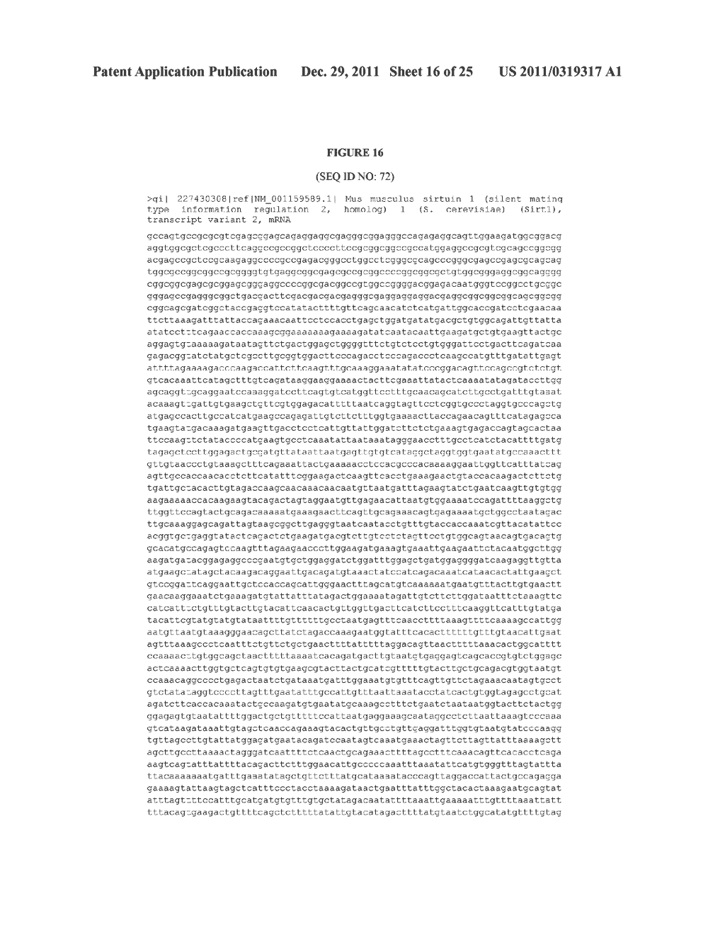 TREATMENT OF SIRTUIN 1 (SIRT1) RELATED DISEASES BY INHIBITION OF NATURAL     ANTISENSE TRANSCRIPT TO SIRT1 - diagram, schematic, and image 17