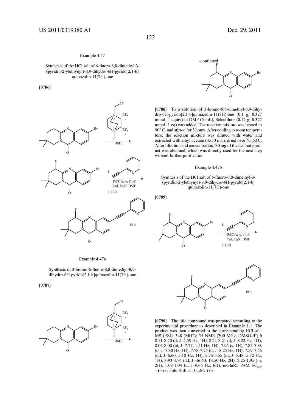 Compounds for Treating Disorders Mediated by Metabotropic Glutamate     Receptor 5, and Methods of Use Thereof - diagram, schematic, and image 123