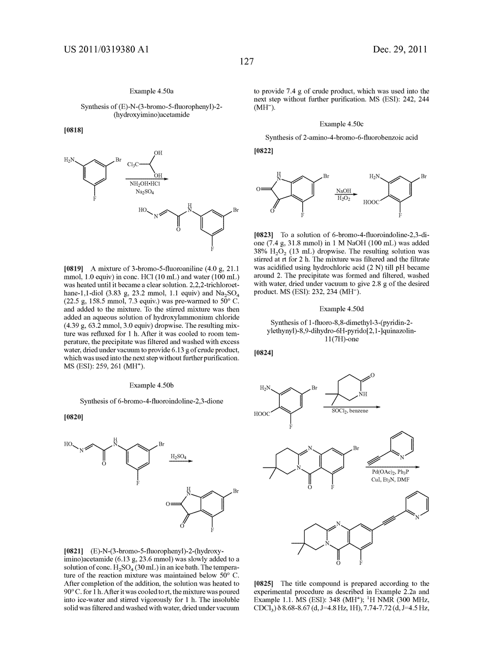 Compounds for Treating Disorders Mediated by Metabotropic Glutamate     Receptor 5, and Methods of Use Thereof - diagram, schematic, and image 128