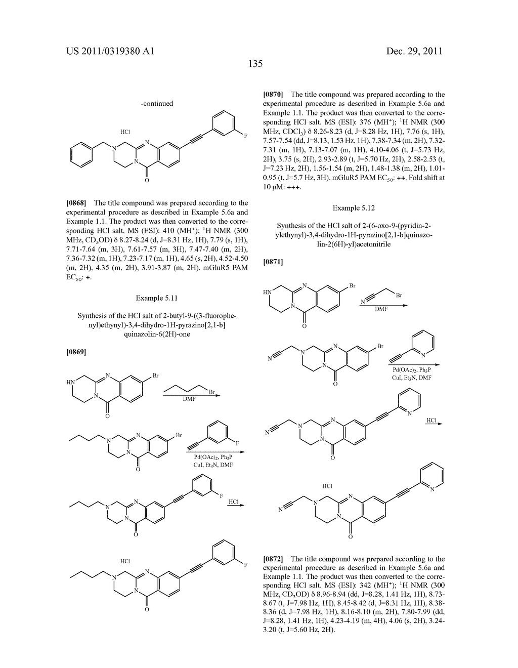 Compounds for Treating Disorders Mediated by Metabotropic Glutamate     Receptor 5, and Methods of Use Thereof - diagram, schematic, and image 136