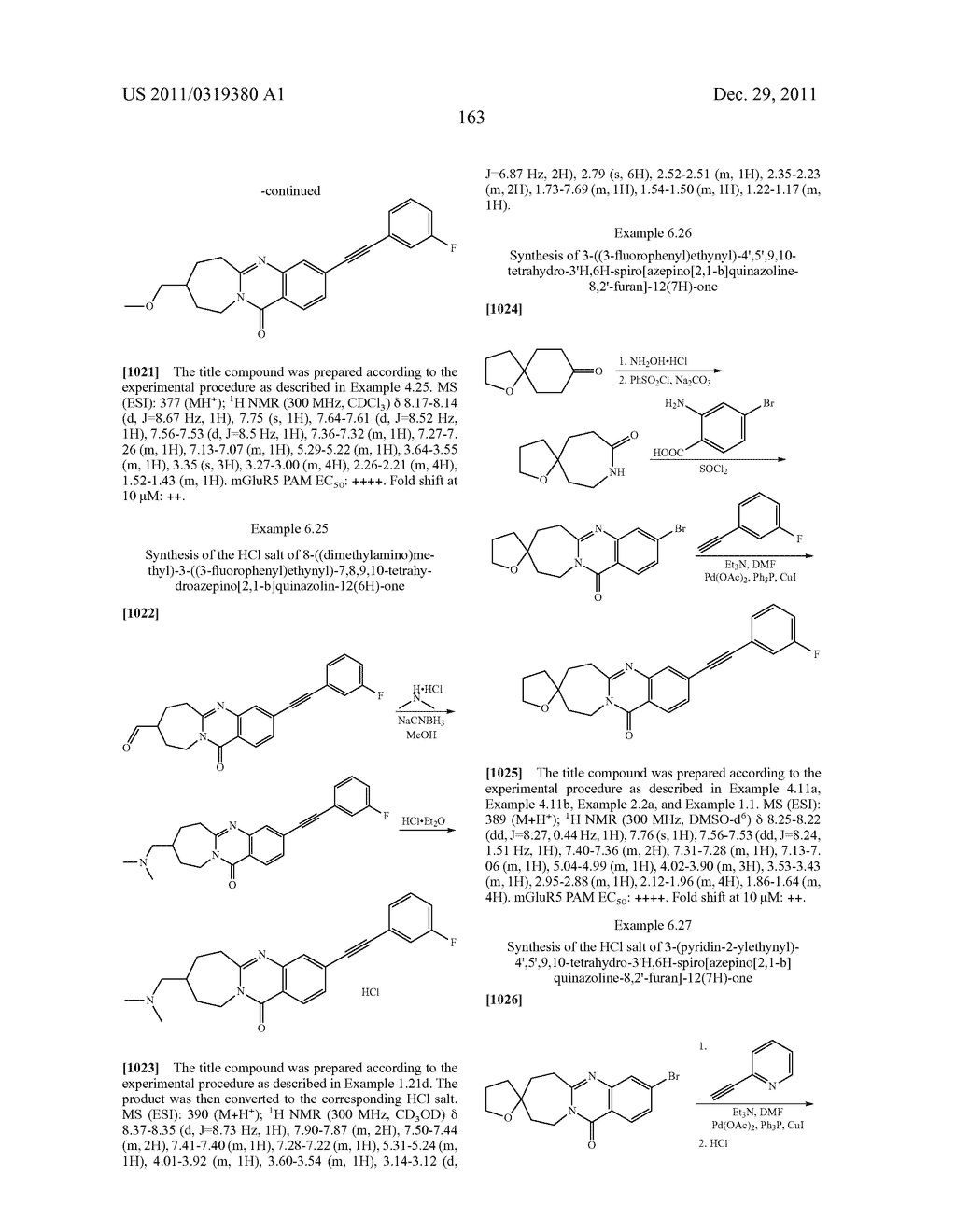 Compounds for Treating Disorders Mediated by Metabotropic Glutamate     Receptor 5, and Methods of Use Thereof - diagram, schematic, and image 164