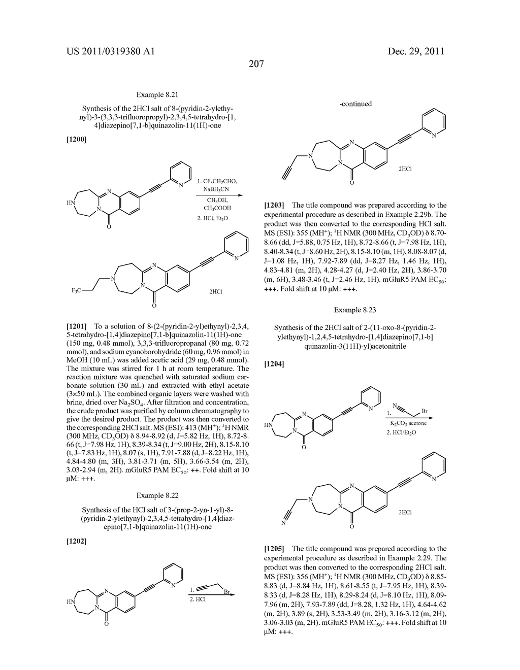 Compounds for Treating Disorders Mediated by Metabotropic Glutamate     Receptor 5, and Methods of Use Thereof - diagram, schematic, and image 208