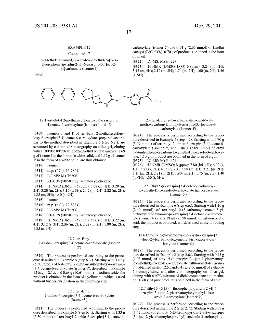 DERIVATIVES OF AZASPIRANYL-ALKYLCARBAMATES OF 5-MEMBER HETEROCYCLIC     COMPOUNDS, PREPARATION THEREOF AND THERAPEUTIC USE THEREOF - diagram, schematic, and image 18