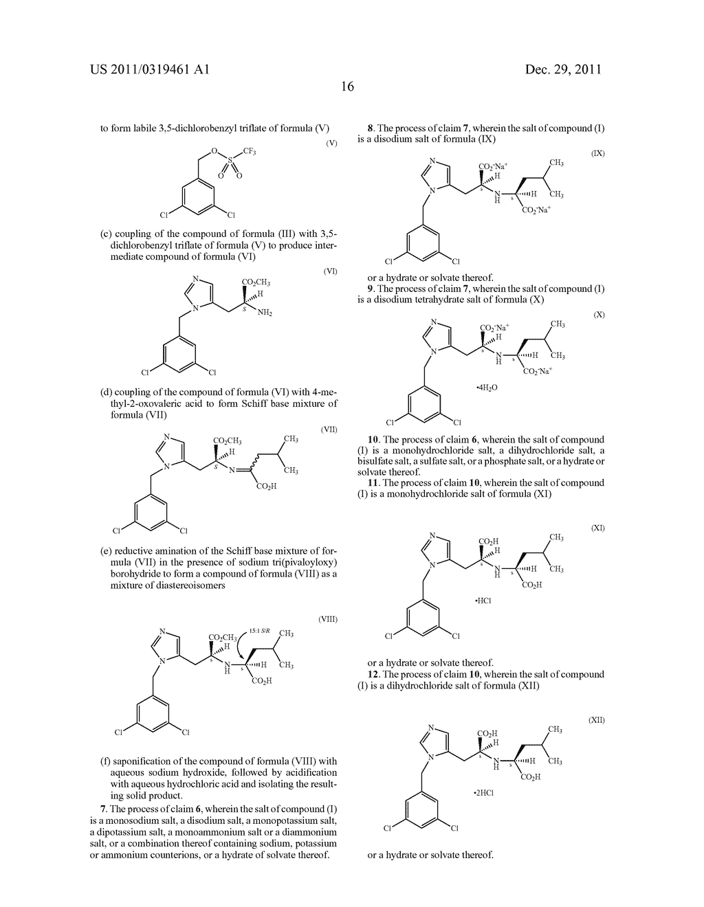 NOVEL SALTS, POLYMORPHS, AND SYNTHETIC PROCESSES REGARDING IMIDAZOLE     DERIVATIVE - diagram, schematic, and image 25