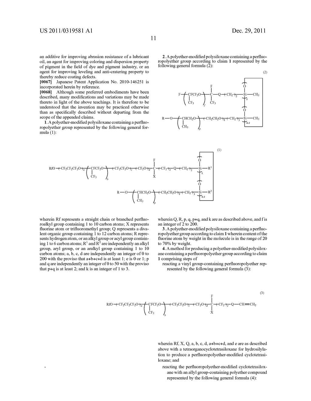 POLYETHER-MODIFIED POLYSILOXANE CONTAINING A PERFLUOROPOLYETHER GROUP AND     ITS PRODUCTION METHOD - diagram, schematic, and image 13