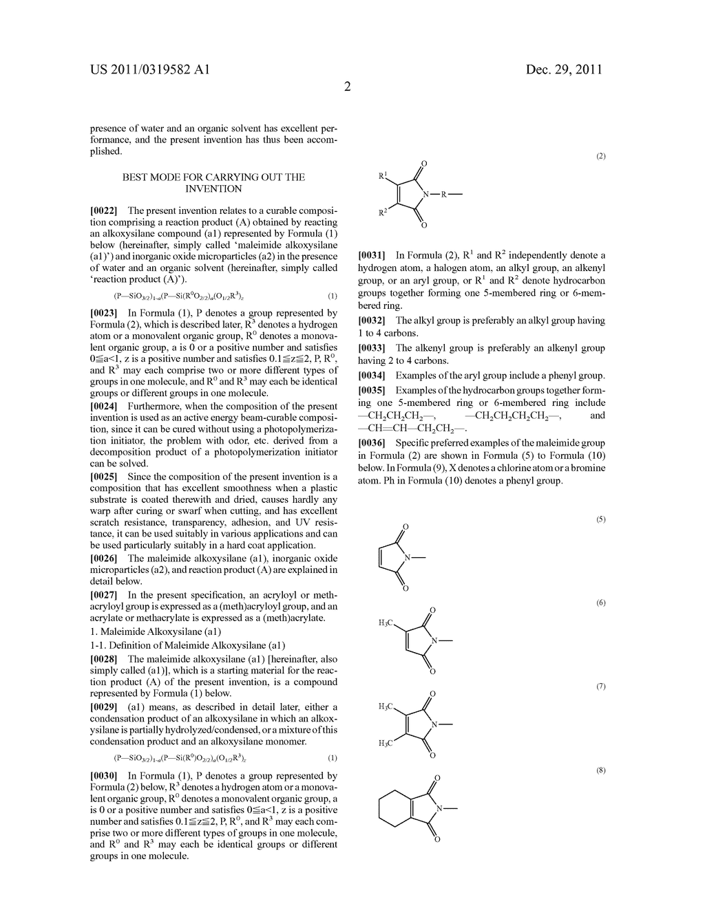 CURABLE COMPOSITION COMPRISING INORGANIC OXIDE MICROPARTICLES THAT ARE     SURFACE-MODIFIED WITH MALEIMIDE GROUPS - diagram, schematic, and image 03