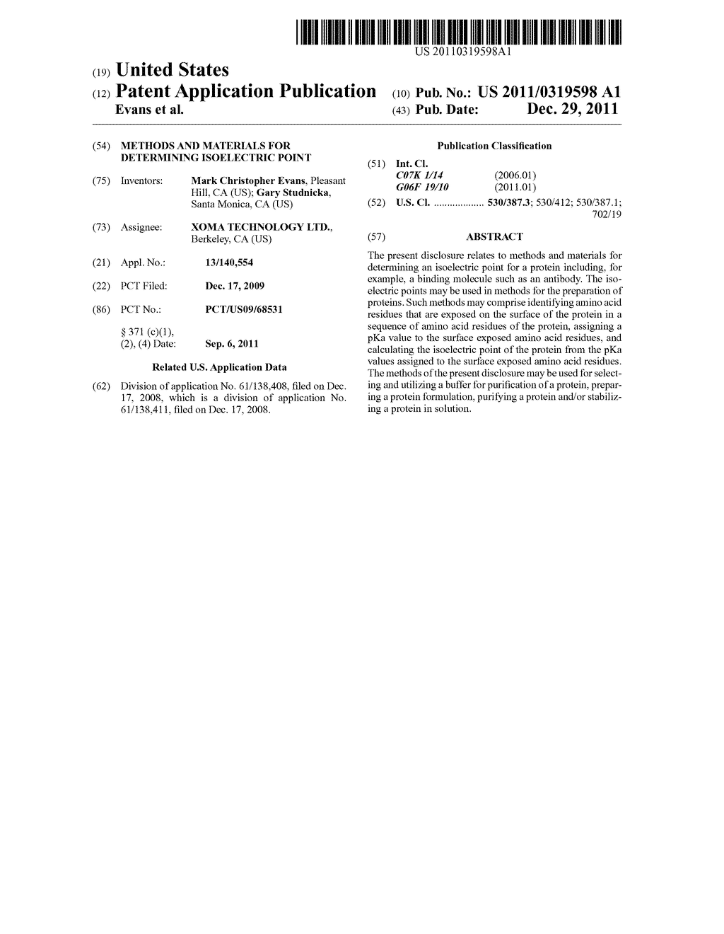 METHODS AND MATERIALS FOR DETERMINING ISOELECTRIC POINT - diagram, schematic, and image 01