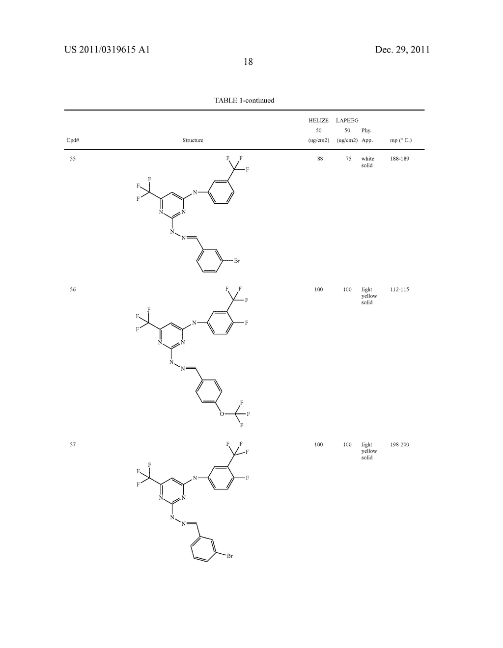 INSECTICIDAL PYRIMIDINYL ARYL HYRDRAZONES - diagram, schematic, and image 19