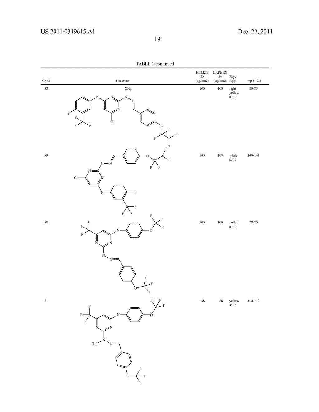 INSECTICIDAL PYRIMIDINYL ARYL HYRDRAZONES - diagram, schematic, and image 20