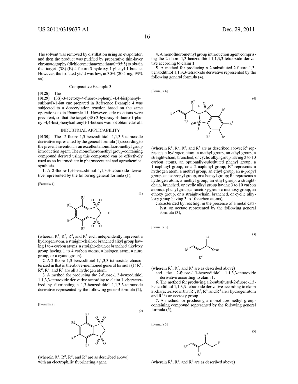 2-FLUORO-1,3-BENZODITHIOL 1,1,3,3-TETRAOXIDE DERIVATIVE, PRODUCTION METHOD     THEREOF, AND PRODUCTION METHOD OF MONOFLUOROMETHYL GROUP-CONTAINING     COMPOUND USING THE SAME - diagram, schematic, and image 17