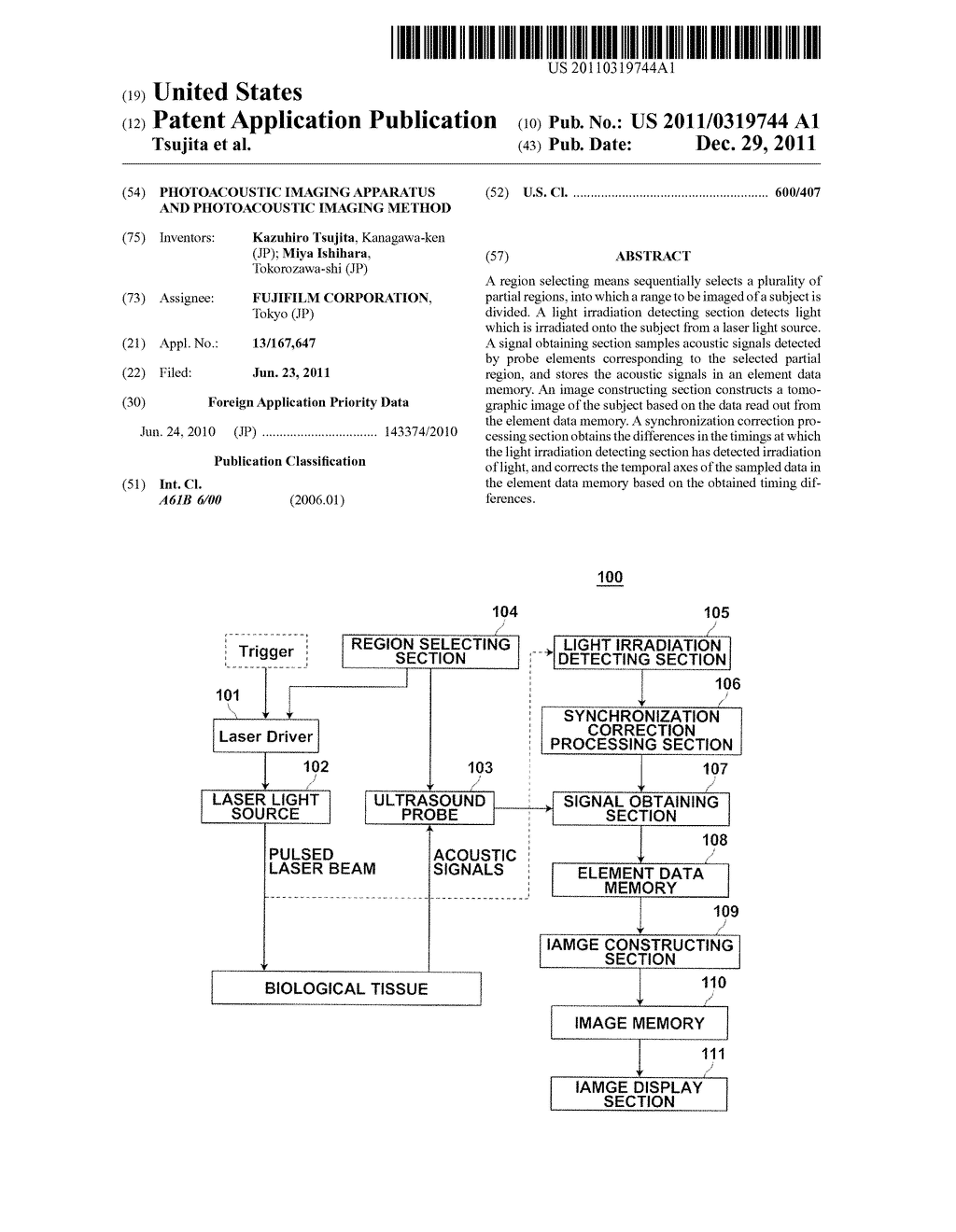 PHOTOACOUSTIC IMAGING APPARATUS AND PHOTOACOUSTIC IMAGING METHOD - diagram, schematic, and image 01