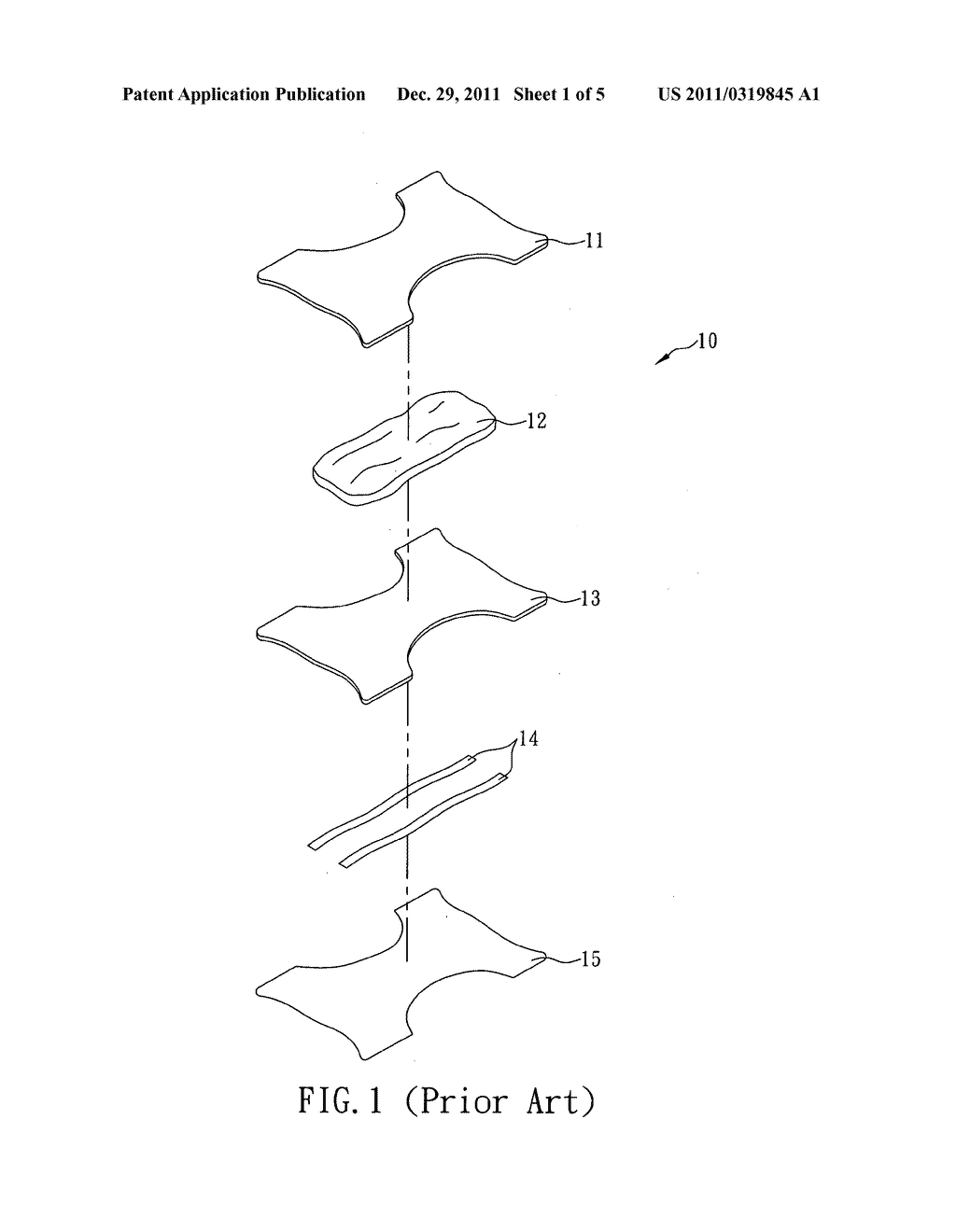 Diaper structure with urine sensor - diagram, schematic, and image 02