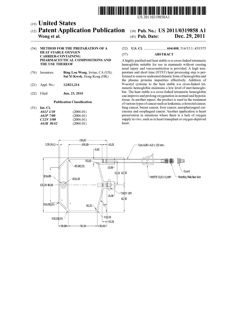 METHOD FOR THE PREPARATION OF A HEAT STABLE OXYGEN CARRIER-CONTAINING     PHARMACEUTICAL COMPOSITIONS AND THE USE THEREOF - diagram, schematic, and image 01