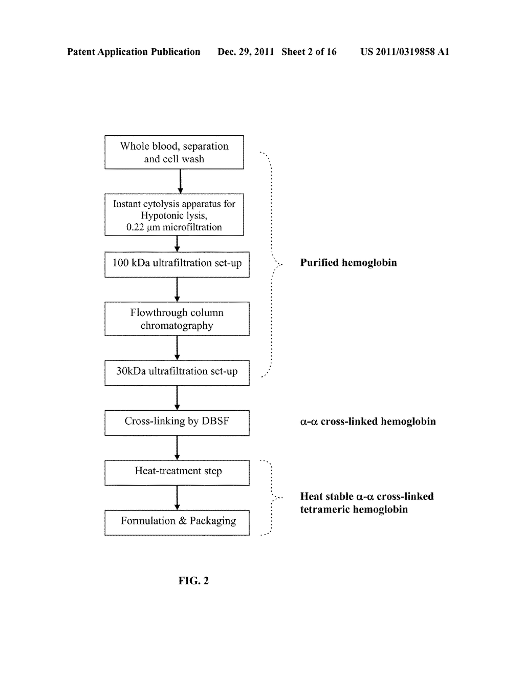 METHOD FOR THE PREPARATION OF A HEAT STABLE OXYGEN CARRIER-CONTAINING     PHARMACEUTICAL COMPOSITIONS AND THE USE THEREOF - diagram, schematic, and image 03