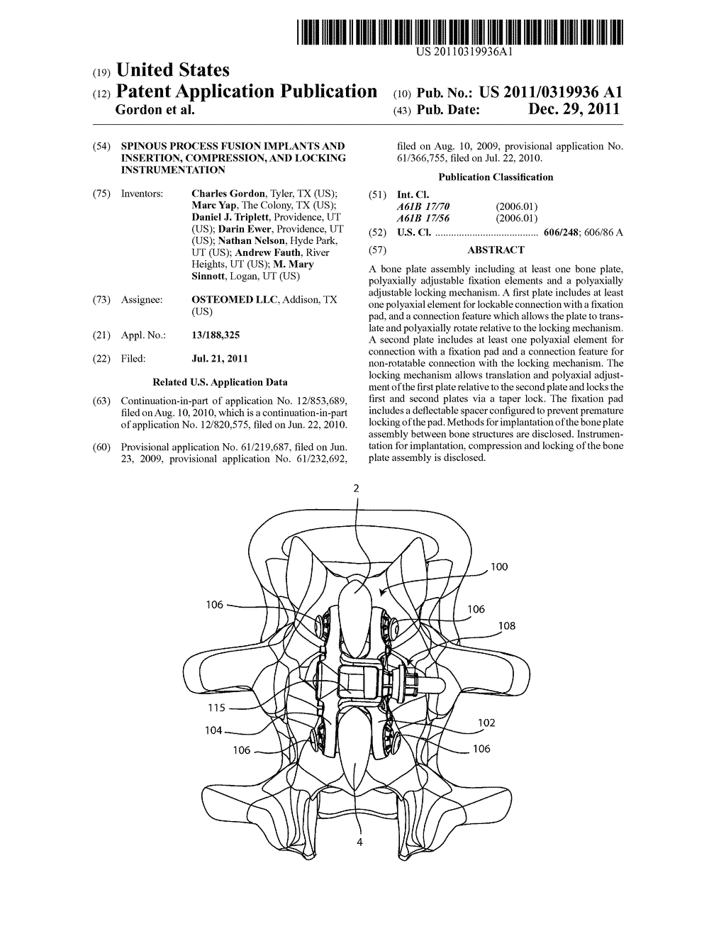 SPINOUS PROCESS FUSION IMPLANTS AND INSERTION, COMPRESSION, AND LOCKING     INSTRUMENTATION - diagram, schematic, and image 01