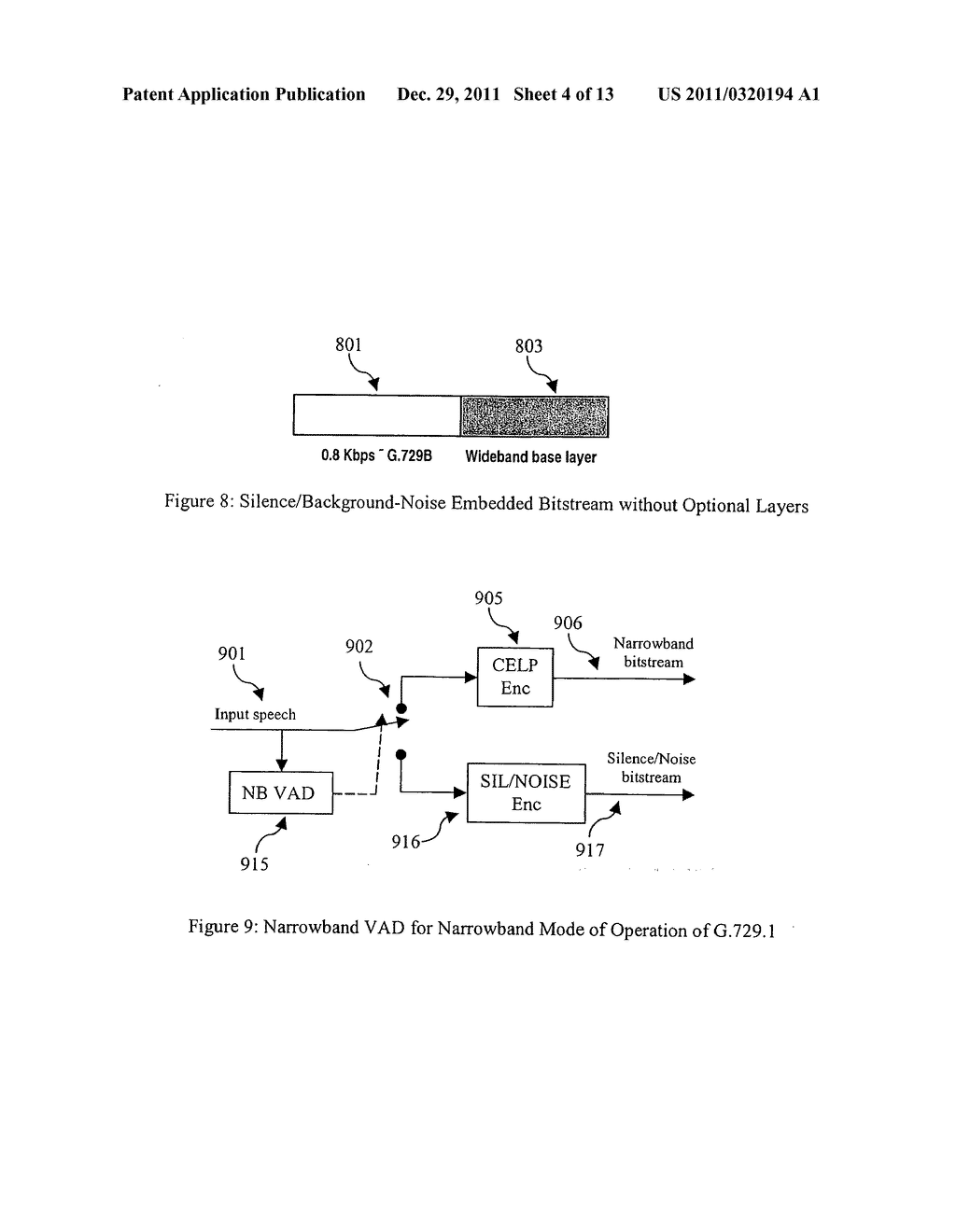 Decoder with embedded silence and background noise compression - diagram, schematic, and image 05