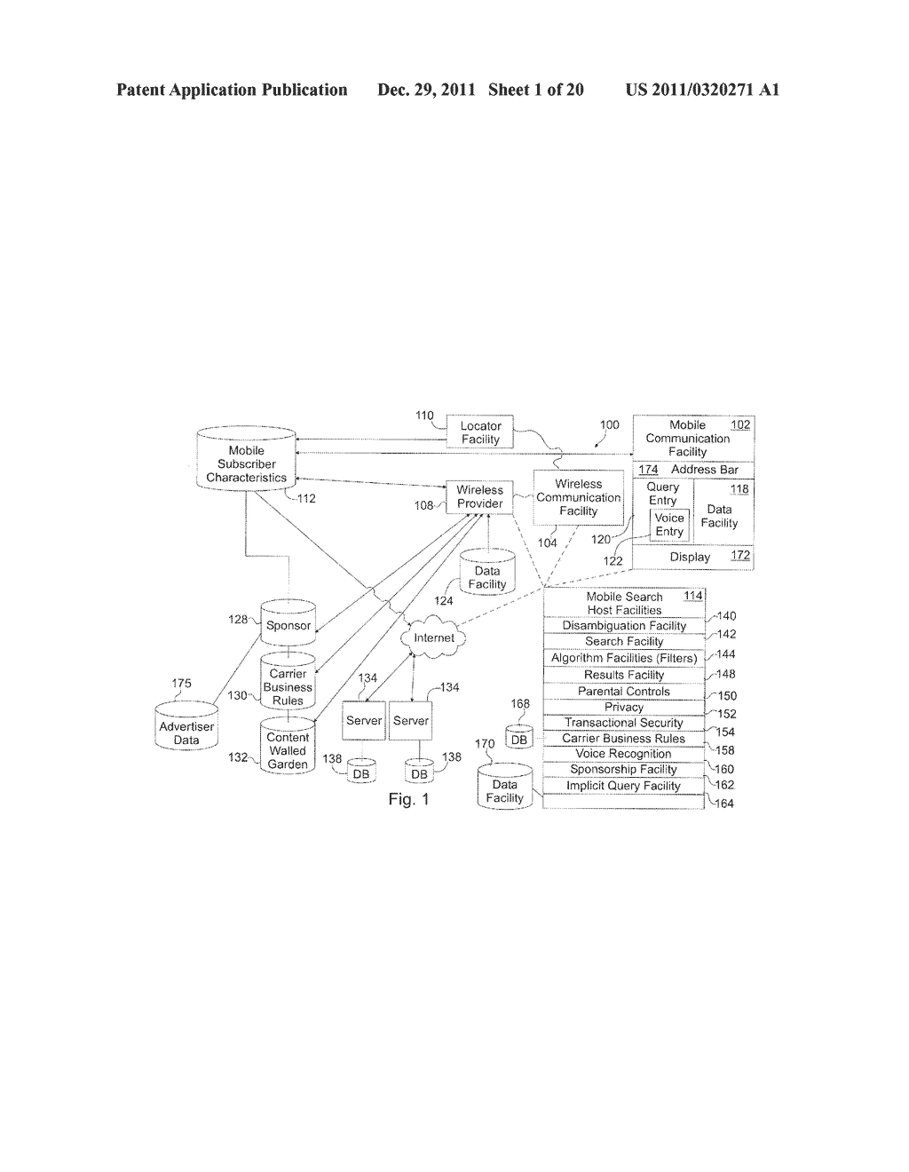 SYSTEM FOR TARGETING ADVERTISING CONTENT TO A PLURALITY OF MOBILE     COMMUNICATION FACILITIES - diagram, schematic, and image 02