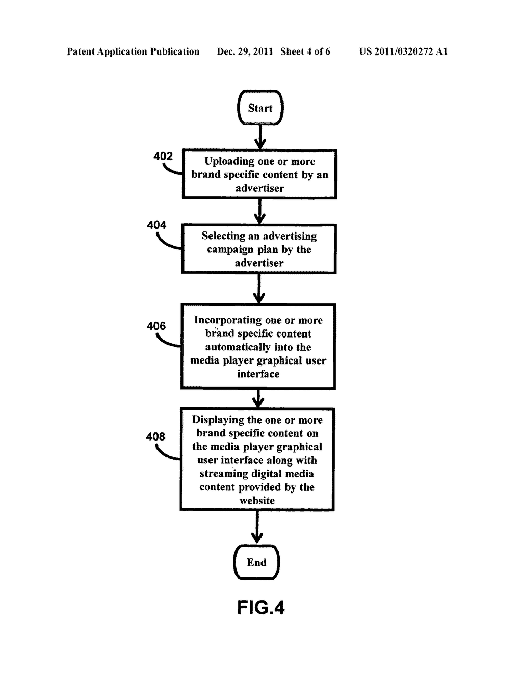 System and Method for Advertisement of Brand Specific Content on a Media     Player Graphical User Interface - diagram, schematic, and image 05