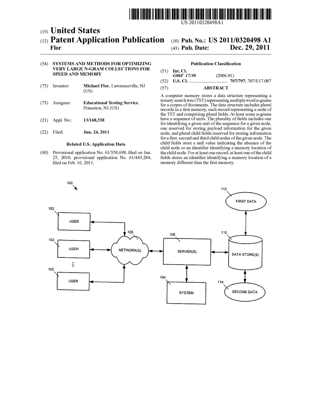 Systems and Methods for Optimizing Very Large N-Gram Collections for Speed     and Memory - diagram, schematic, and image 01
