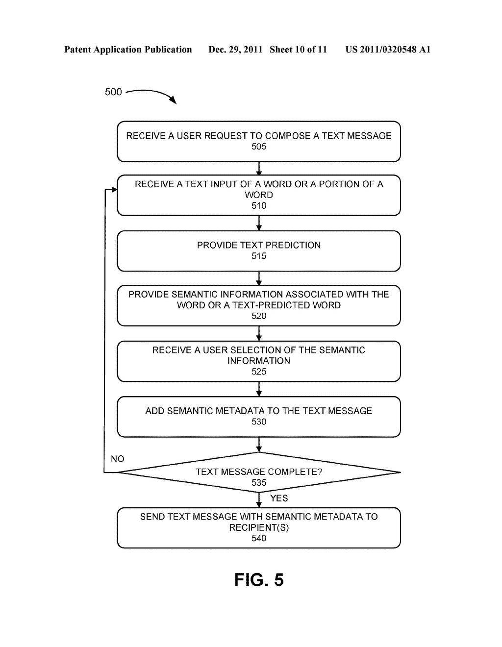 USER-BASED SEMANTIC METADATA FOR TEXT MESSAGES - diagram, schematic, and image 11