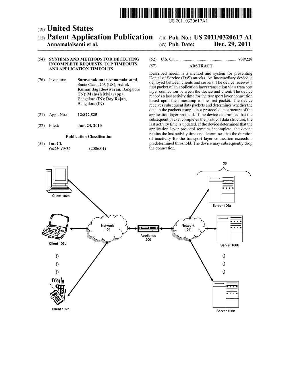 SYSTEMS AND METHODS FOR DETECTING INCOMPLETE REQUESTS, TCP TIMEOUTS AND     APPLICATION TIMEOUTS - diagram, schematic, and image 01