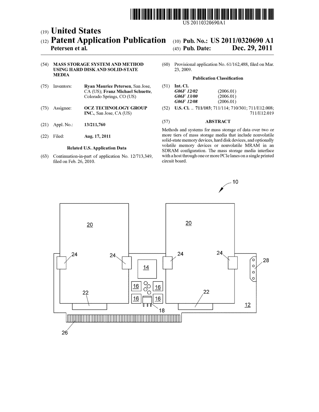 MASS STORAGE SYSTEM AND METHOD USING HARD DISK AND SOLID-STATE MEDIA - diagram, schematic, and image 01