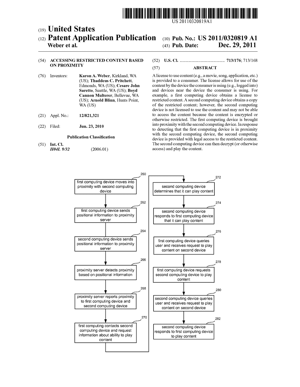 ACCESSING RESTRICTED CONTENT BASED ON PROXIMITY - diagram, schematic, and image 01